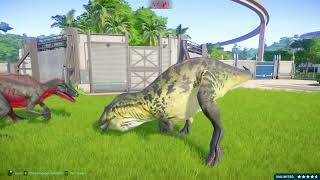 EVOLUTION The New Empire Scorpius Rex vs Indominus Rex  Jurassic World Evolution 2 [upl. by Darice843]