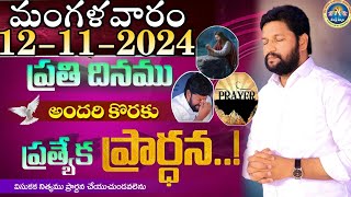 ప్రతిరోజు స్పెషల్ ప్రేయర్ 12112024 NEW SPECIAL PRAYER BY BRO SHALEM RAJ GARU DONT MISS IT [upl. by Eiramoj]