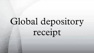 Global depository receipt [upl. by Euqinahc]