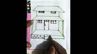 Village house drawing art [upl. by Awjan]