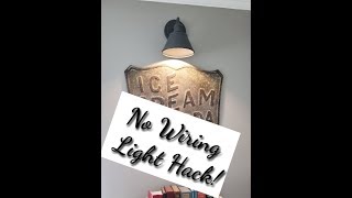 Diy No Wire Sconce Light Hack [upl. by Ykcaj730]