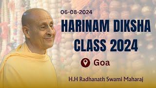 Goa Harinam Diksha 2024 Class HH Radhanatha Swami Maharaj 06 Aug 2024 [upl. by Lajib]