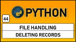 Deleting records from a text file in python [upl. by Brader]