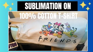 Sublimation on 100 cotton Sublimate spray Does it really work [upl. by Nuhsal480]