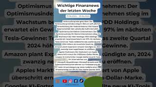 📊 Die wichtigsten Finanznachrichten der Woche 📊 finanznews finanzen wirtschaftsnews [upl. by Kcirderf546]