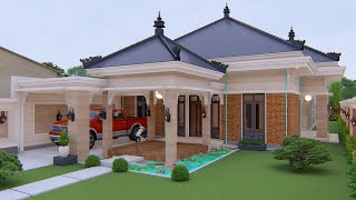 Desain Rumah 11X23 m dengan 5 Kamar tidur dilahan 14x43 m  OwnerAriska MalinauKalimantan Utara [upl. by Meedan]