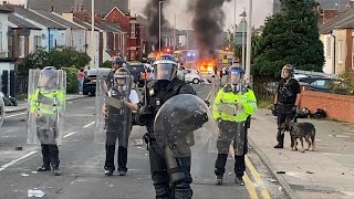 Clashes on streets of Southport UK day after fatal stabbing attack  AFP [upl. by Fawne983]