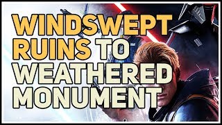 How to get from Windswept Ruins to Weathered Monument Zeffo Star Wars [upl. by Airamesor]