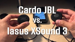 Helmet Speakers 2019  Cardo JBL vs IASUS XSound 3 [upl. by Ruthanne]