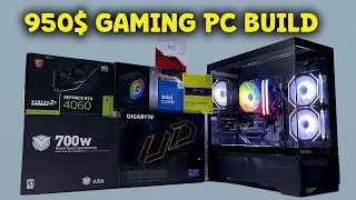 BEST 950 Gaming PC Build i5 14400F RTX 4060 2024 [upl. by Rasec]