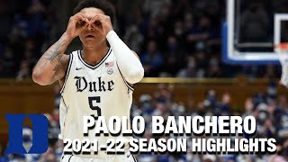 Paolo Banchero Regular Season Highlights  Duke Forward [upl. by Biagio]