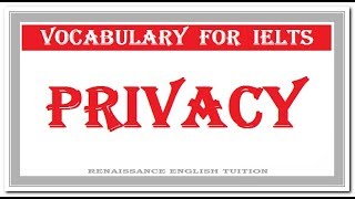 Privacy Correct Pronunciation [upl. by Chard]