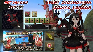 toram online  event otoshodima zodiac dragon farming box  pet taming dratone  yusagi [upl. by Quinlan]