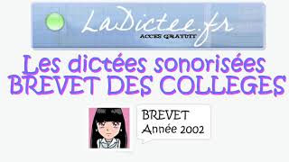 Dictée difficile BNC  Annales du brevet des collèges français 2002 Marseille  FLE expert level [upl. by Aleil377]