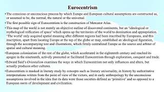 Eurocentrism Postcolonial Studies [upl. by Laius197]