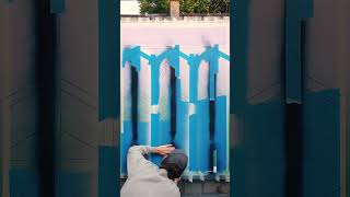 Isometric Construct 6 Aerosol Paint on Canvas timelapse [upl. by Carberry903]