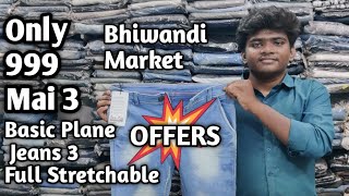 New Offer Bhiwandi Basic Plane Jeans Rs 999 Main 3 Pic Nandini Garment RKS Official Vlog [upl. by Jemie772]