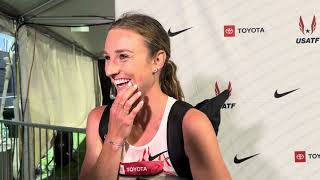 Bowerman Track Clubs Elise Cranny After Winning The USATF Outdoor Championship 10000m Final [upl. by Kcirrem737]