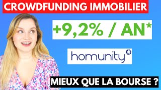 Comment INVESTIR en CROWDFUNDING IMMOBILIER mon avis sur Homunity [upl. by Tyra545]