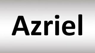 How to Pronounce Azriel A Court of Mist and Fury ACOTAR [upl. by Atcele]