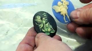 Making Cameo Jewelry Use Gilders Paste Paints To Add Color To Resin Cameos  BSue Boutiques [upl. by Dorsman640]