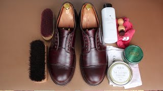 【靴磨き】WHEELROBE 15065 Moderate shoe care [upl. by Jeuz]