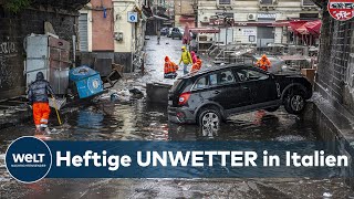 UNWETTERKATASTROPHE in ITALIEN Ganze Landstriche unter Wasser [upl. by Yamauchi]