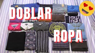 Como DOBLAR ROPA para Ahorrar Espacio 👕👗 Método del bolsillito 21 prendas diferentes 😮 [upl. by Wrdna]