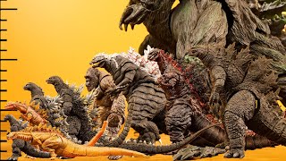 GODZILLA Size Comparison SHMonsterArts [upl. by Tnahsarp394]