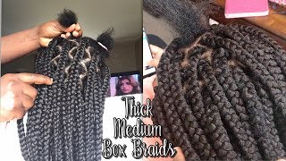 MEDIUM  JUMBO BOX BRAIDS TUTORIAL [upl. by Other160]