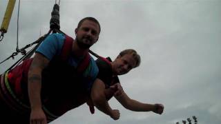 Worlds Tallest Skycoaster At The Fun Spot USA Kissimmee Florida [upl. by Wallache]