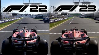 F1 22 vs F1 23  Direct Comparison [upl. by Notsahc734]