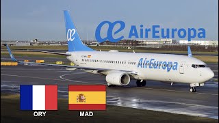 TRIP REPORT  AIR EUROPA  Paris ORLY Madrid 737800 Economy Class [upl. by Skelton270]