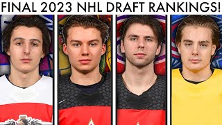 FINAL 2023 NHL DRAFT RANKINGS TOP 50 Best Prospect RankingsConnor Bedard HighlightsBob McKenzie [upl. by Adnilym227]