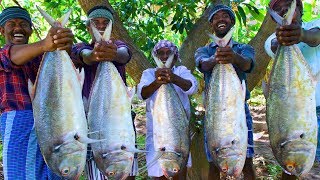 BONELESS FISH PEPPER FRY  Giant Trevally Fish Cutting amp Cooking  Easy and Simple Fish Fry Recipe [upl. by Ettennor]