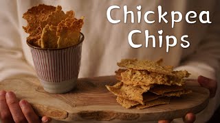 How to make Chickpea Chips Crispbread  Plant based diet  Low carb  Crispy amp Simple [upl. by Ayirp]