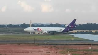 md11 FEDEX decolando de Viracopos rumo a Memphis [upl. by Hightower]