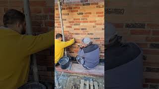 Fugen bricklayer construction handmade baustelle bau work bricklaying best shorts video [upl. by Sitnalta]