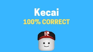 Kecai Application Answers 2021  ROBLOX [upl. by Latnahs]