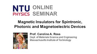 Magnetic Insulators for Spintronic Photonic and Magnetoelectric Devices [upl. by Belcher496]