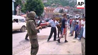 KOSOVO SERB CITIZENS STREAM OUT OF PRIZREN [upl. by Brett]