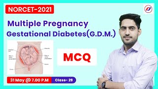 Multiple Pregnancy  Gestational Diabetes Mellitus GDM  Special mcq  aiims norcet 2021 [upl. by Amyas270]