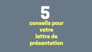 5 conseils pour votre lettre de présentation [upl. by Wynn]