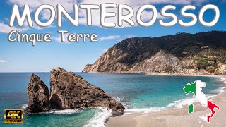 🇮🇹 Cinque Terre in Liguria in Italy  Walking in Monterosso  4K UHD video [upl. by Purdy]