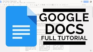 Google Docs  Full Tutorial [upl. by Cynthy]