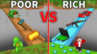 JJs RICH Bridge vs Mikeys POOR Bridge Survive Battle in Minecraft  Maizen [upl. by Gibbon]