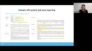 How do I prepare and create my UN job application Understand a vacancy description UN system roles [upl. by Pulsifer]