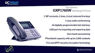 Grandstream GXP1760W HD IP Phone Review [upl. by Eimmit]