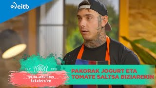 JOSEBA ARGUIÑANO SUKALERRIAN Pakorak jogurt eta tomate saltsa biziarekin [upl. by Lambertson]