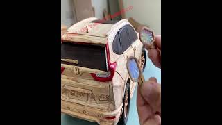 Wood Car Carving HONDA CRV Woodworking shorts 42 [upl. by Kolva681]